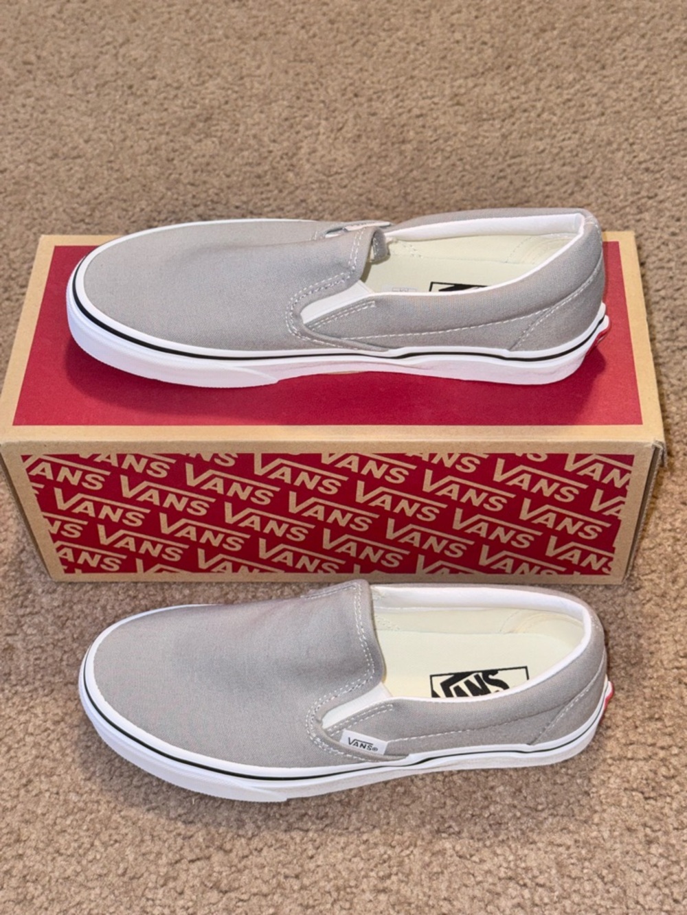 Vans Slip-On Sneakers in Light Gray - Picture 6 of 6